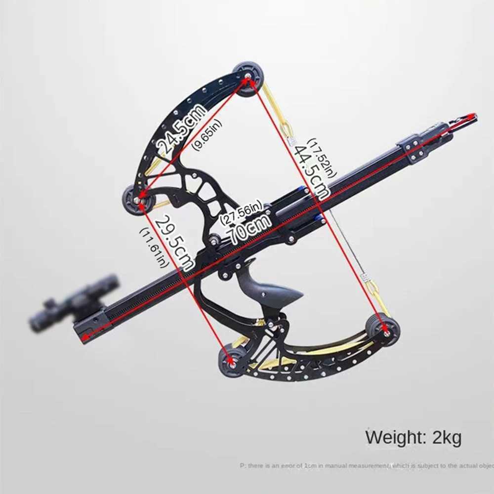 New all-metal 50-round compound bow and arrow compound slingshot steel ball double outdoor high-precision Green light bowXJ241217