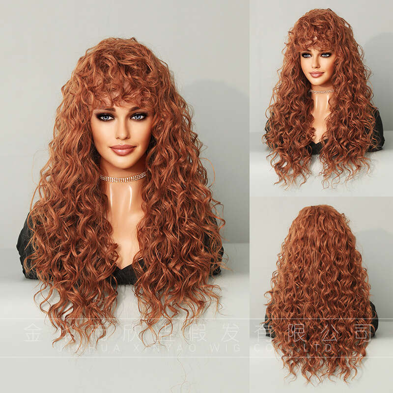 Latin American Women's Wig, Synthetic Fiber, High-Temperature Silk, Rose Net, Small Curly Hair, Long Hair Kq9 Kq9
