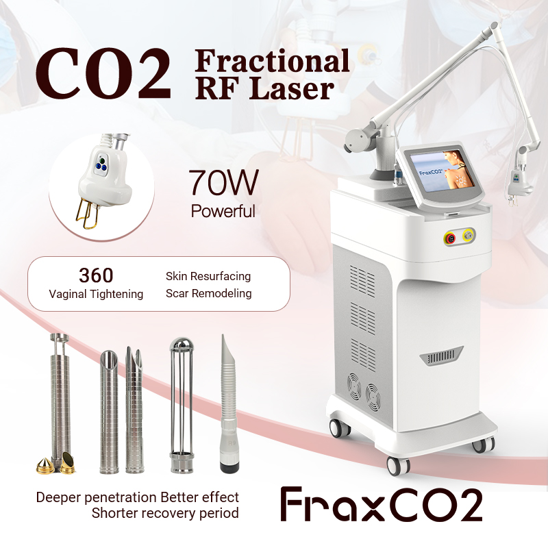 70W CO2 Fractional RF laser face resurfacing machine skin rejuvenation vaginal tightening 3IN1 beauty equipment