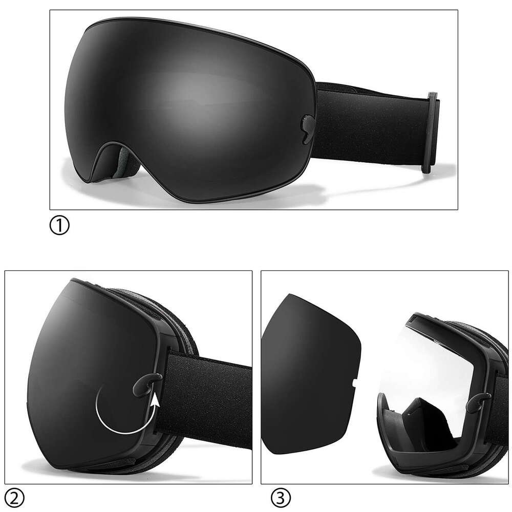 Snow Ski Goggles Double Layers Sponge Anti-fog Glasses UV400 Outdoor Sports Snowboard Snowmobile Eyewear Gifts