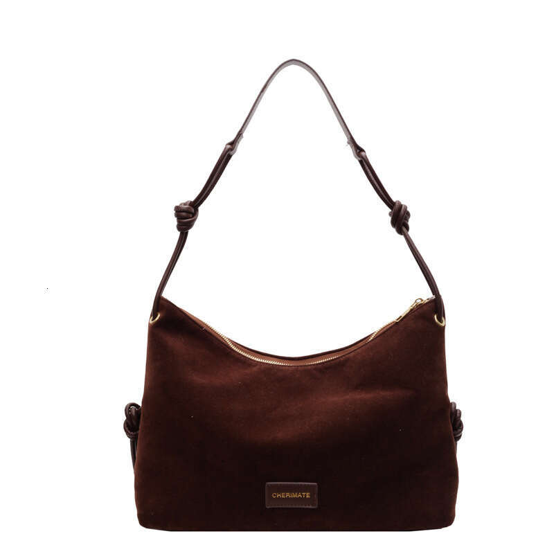 Suede Women's Large Capacity New Autumn And Winter Retro Single Shoulder Tote Bag, Commuting Dumpg Bag