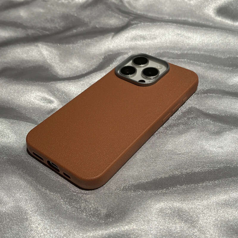 Plain leather pattern suitable for Apple 16Promax phone case 15PRO, high appearance 14PRO, anti drop dirt resistant, personalized and simple