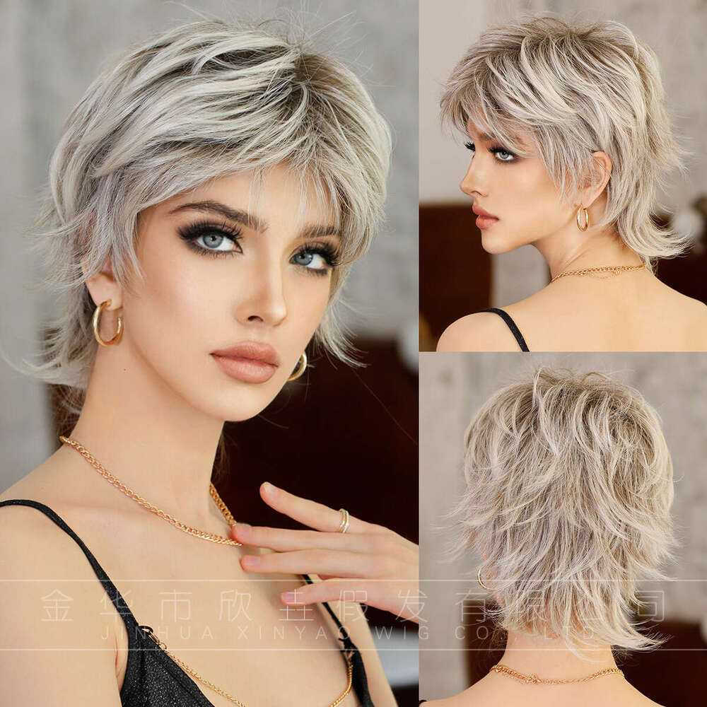 |Multiple Options | Summer Elf Cutting Female Black Level Short Mechanism Synthetic Fiber Wig Kq9 Kq9