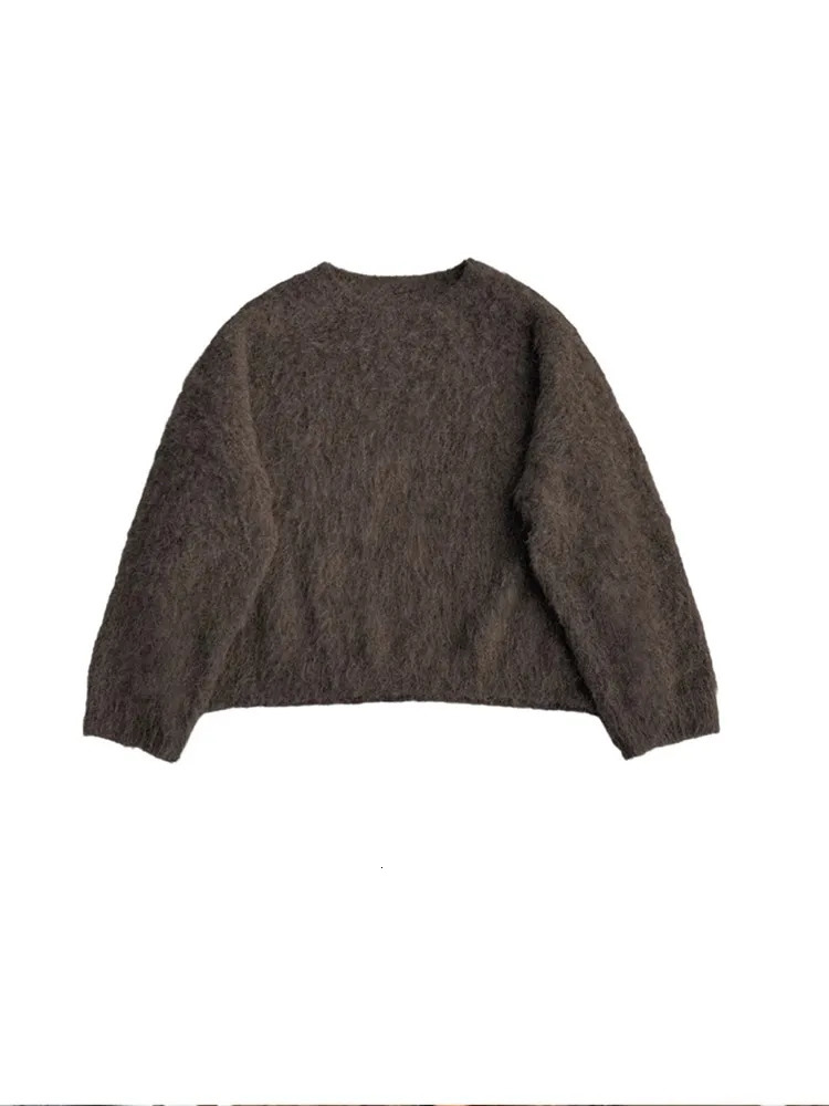 Oneck cashmere womens sweater autumn casual loose long sleeved knitted floral retro soft knitting 2024 241211