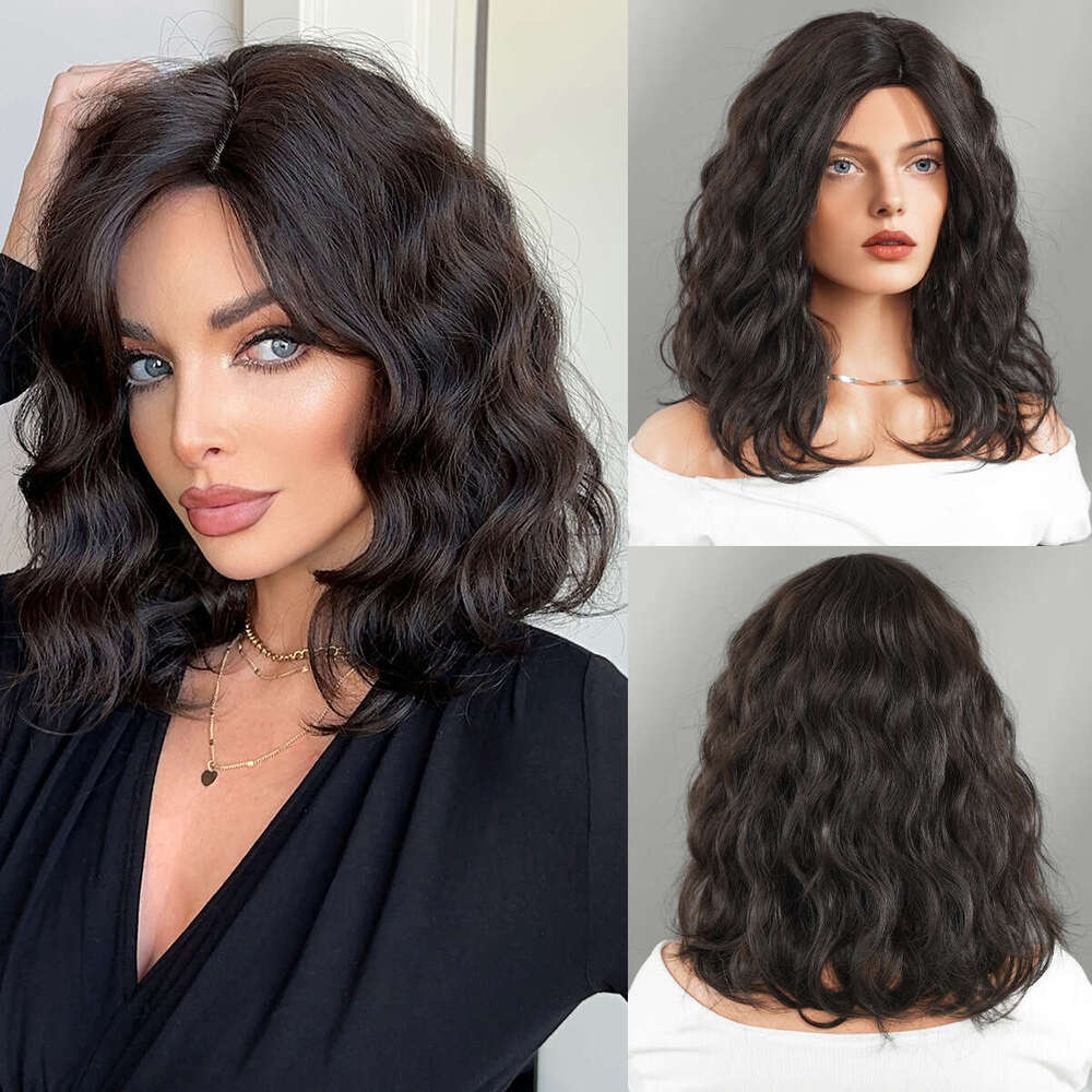 Wig For Women With Medium To Long Curly Short Wavy Split Hair, Anti-Aging Synthetic High-Temperature Silk Wig Cover Kq9 Kq9