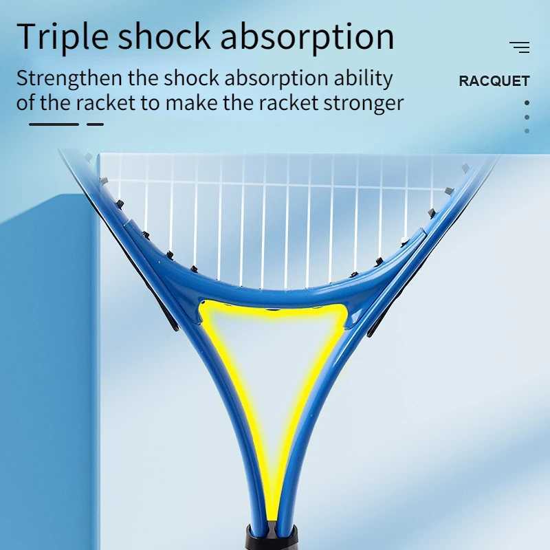 High quality adult tennis racket with neutral aluminum alloy anti slip sports equipmentW241217