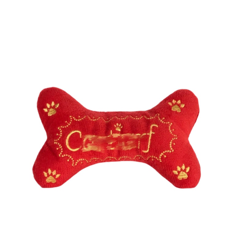 Pet Plush Toys Dog Gnawing Vocal Teeth Grinding Ball Fashion Brand Tennis Rugby Interactive Puppy Training Cat Dog Doll Cute and Soft Christmas Gift D