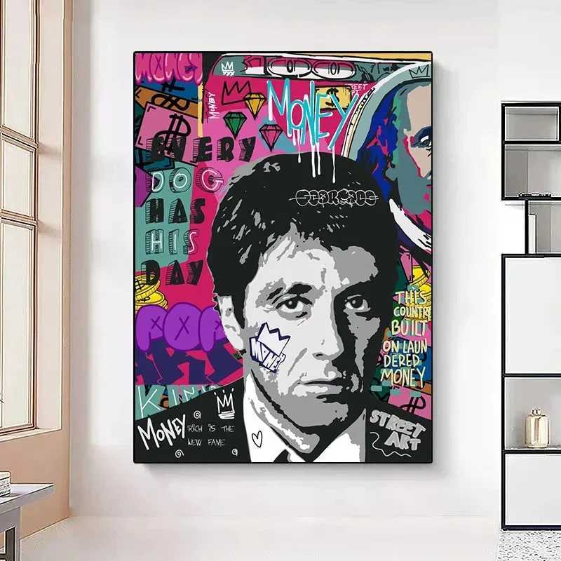 Graffiti Street Pop Art Banksy Portraits Of Famous People Poster Abstract Canvas Oil Painting Wall Art Pictures Home DecorXJ2411216