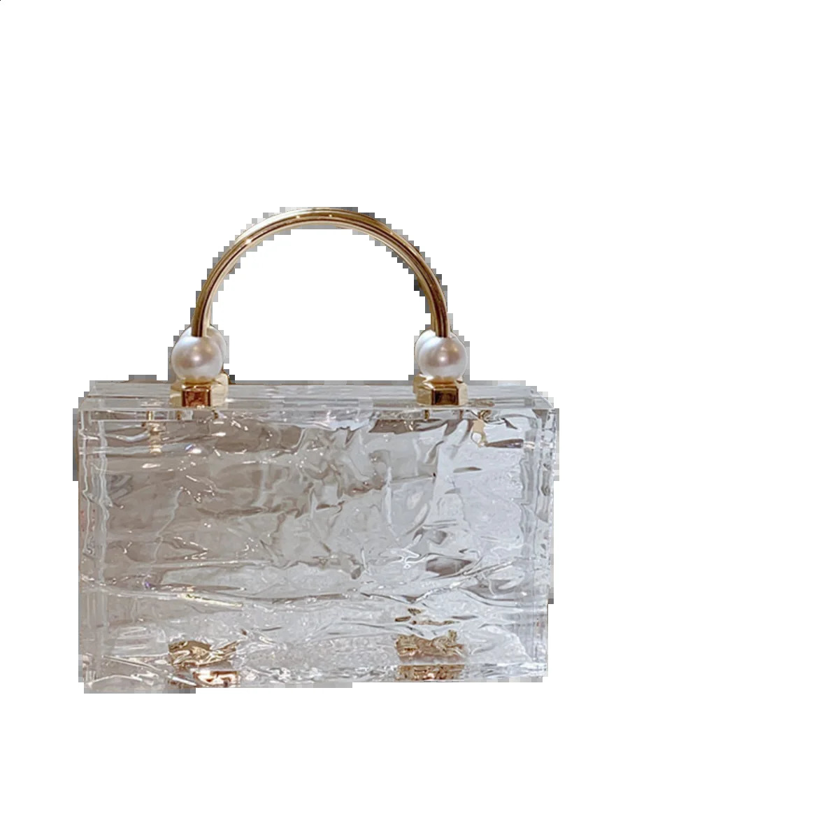 Dinner Bag Pearl Transparent Acrylic Womens Handbag Shoulder Crossbody Bag Evening Bags 241216
