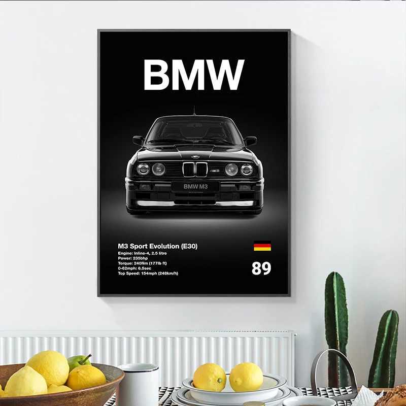 Automotive BMW Car Photography Posters BMW Series Sport Car Prints Canvas Painting Wall Art Pictures Home Living RoomXJ2411216