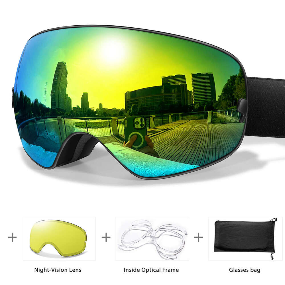 Snow Ski Goggles Double Layers Sponge Anti-fog Glasses UV400 Outdoor Sports Snowboard Snowmobile Eyewear Gifts