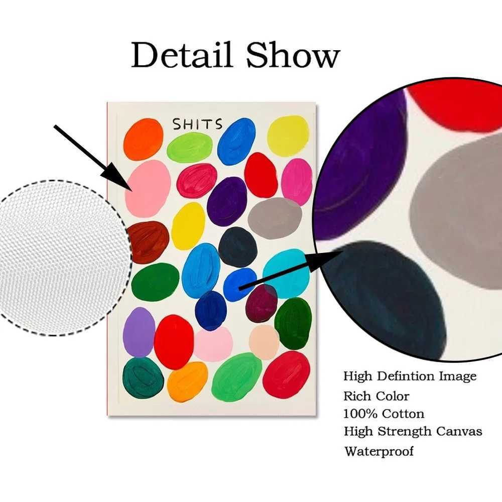 David Shrigley Tiger Penguin Whale Shell Cat Wall Art Nordic Poster Prints Canvas Painting Wall Pictures for Living Room DecorXJ2411216