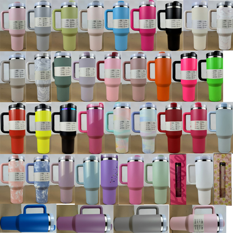 Newest Stan Brand 40 oz Tumbler Cup H20 Stainless Steel Vacuum Travel Festival Fathers Mothers Day Gift 40oz Tumbler with Handle