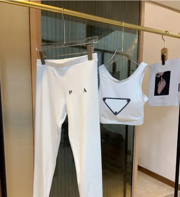 women set designer tracksuit fashion letter graphics vest casual pants suit womens two-piece