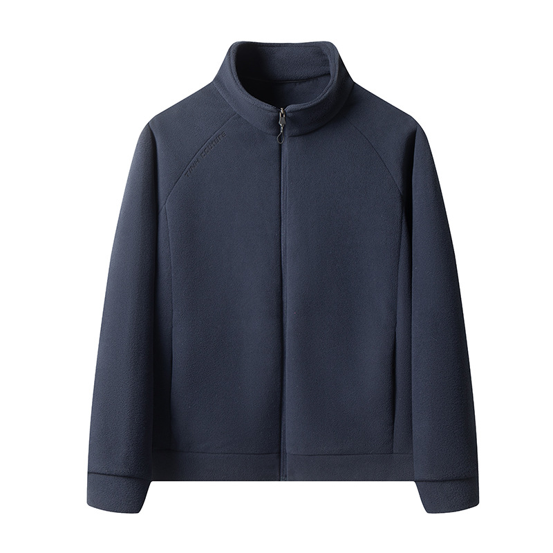 M12164 Autumn polar fleece sweatshirt men's large size cardigan top sports jacket trend