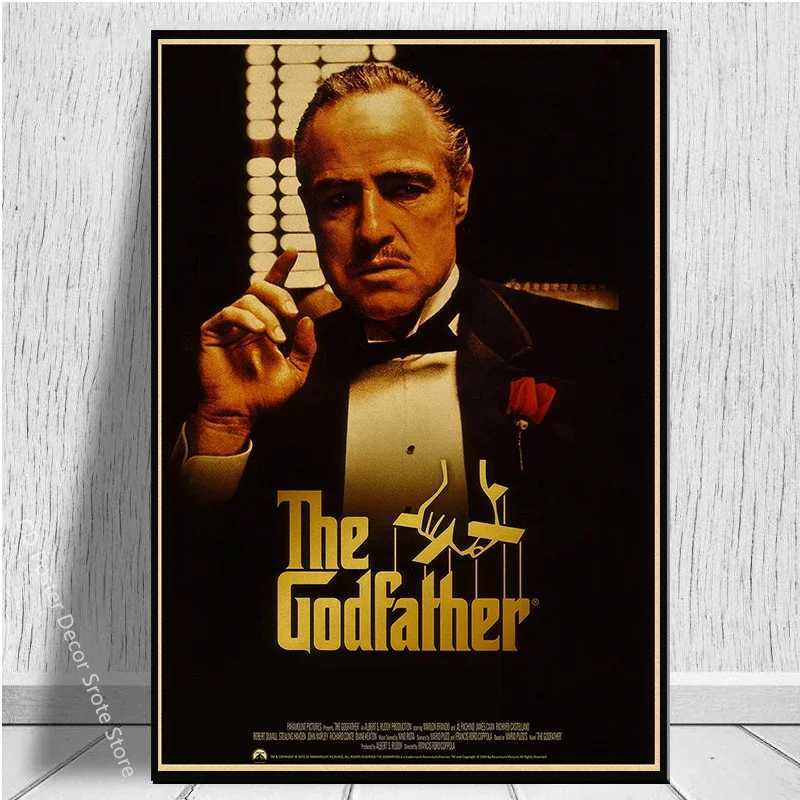 Vintage Classic Movie Posters Retro Prints Pulp Fiction/Godfather Poster Film Retro Home Room Decor Aesthetic Art Wall PaintingXJ2411216