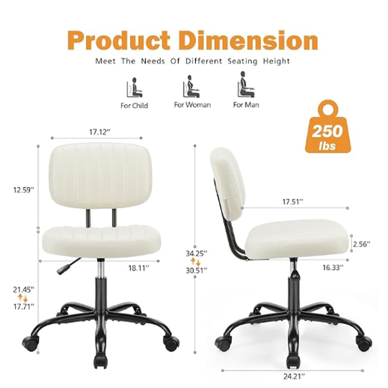 Ergonomic Office Chair with Adjustable Height & Backrest for Comfort
