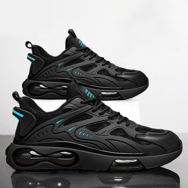 2025 Free shipping designer shoes for mens running shoes black blue Thick soled non slip sports shoes
