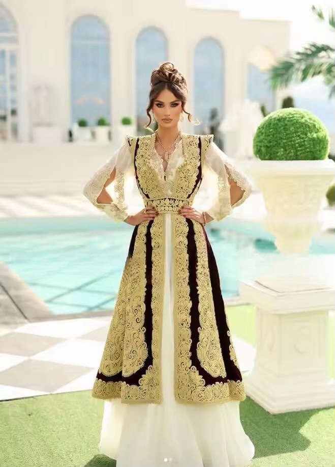 Bury Veet Caftan Prom Dress Applique Evening Gown | Custom-Sized & Two-Piece