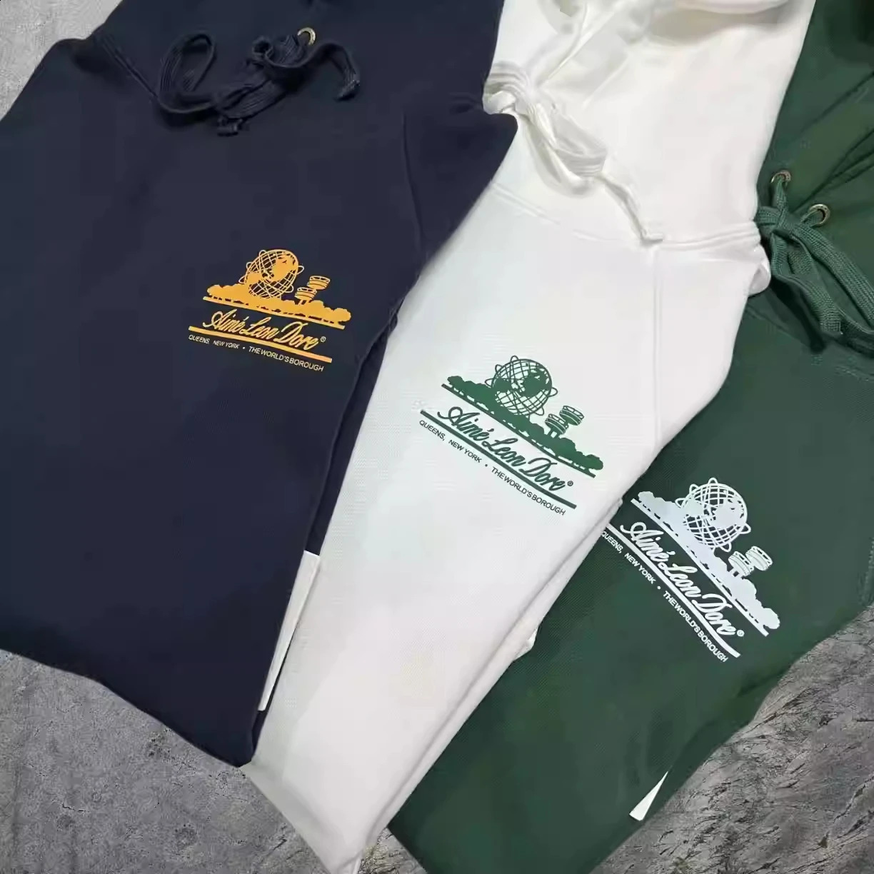 Classic Hoodie York Landmark Print Niche Fashion American High Street Quality Pure Cotton 241217