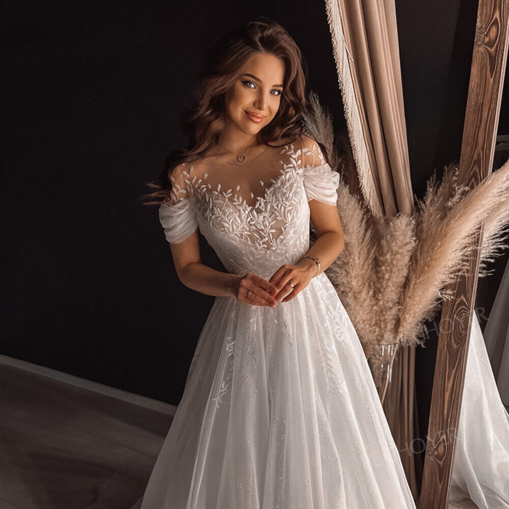 Crystals Beaded Wedding Dresses Cathedral Lace Appliqued Bridal Gowns Plus Size Empire Ball Robe De Mariage Weddings Gown 01 6660312
