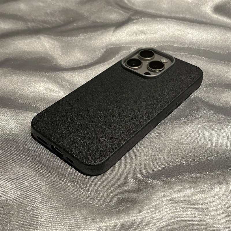 Plain leather pattern suitable for Apple 16Promax phone case 15PRO, high appearance 14PRO, anti drop dirt resistant, personalized and simple