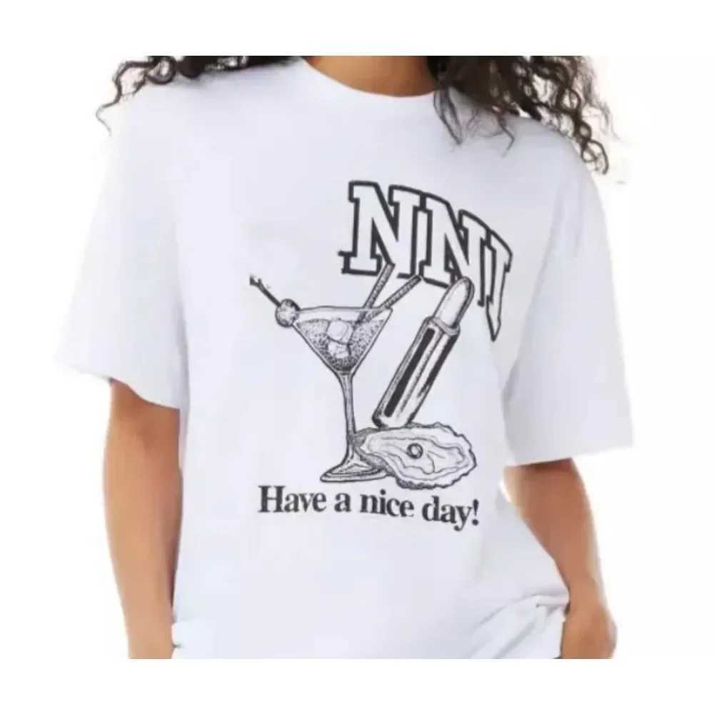 Women's T-Shirt Korean Brand Pure Cotton T-shirt with Fruit Print for Men Women Kid Round Neck Short Slved Casual Loose Short Slved Summer Y24121
