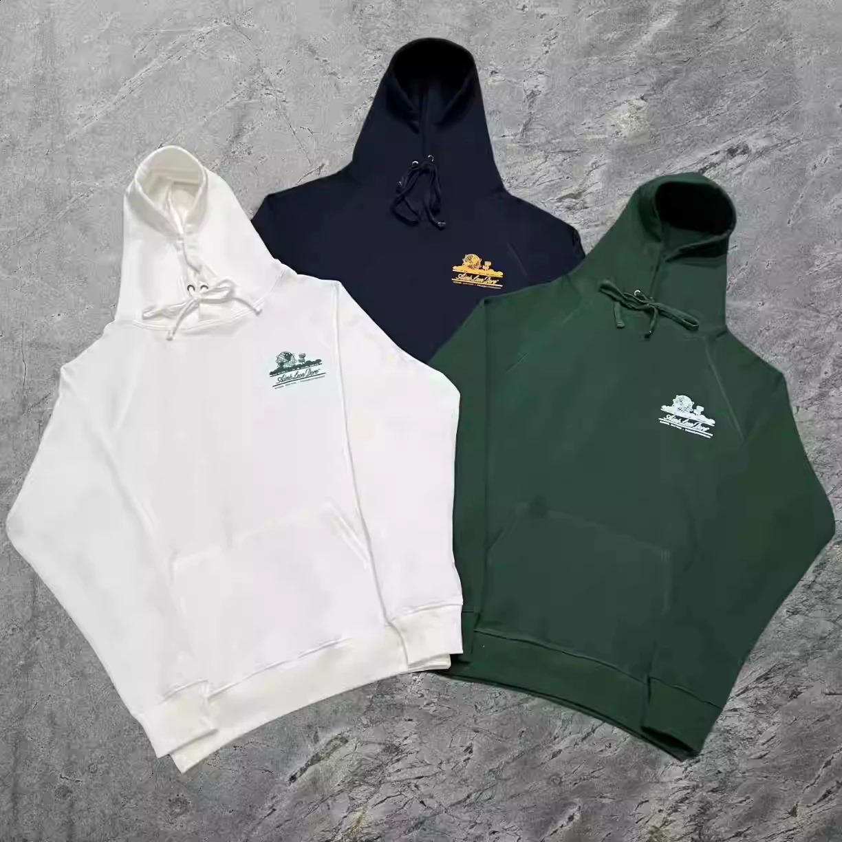 Classic Hoodie York Landmark Print Niche Fashion American High Street Quality Pure Cotton 241217