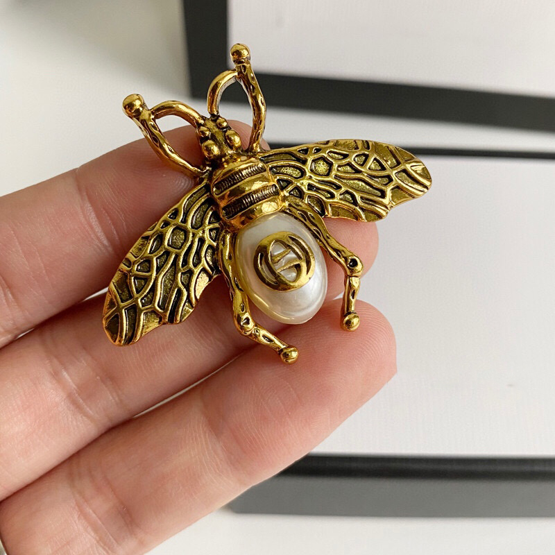 insect Brooch For Women Men inlay Rhinestone Pearl Brooches Gold Silver Metal High Quality Classical Jewelry Broochs Pin Christmas Party Gifts Scarf Accessories