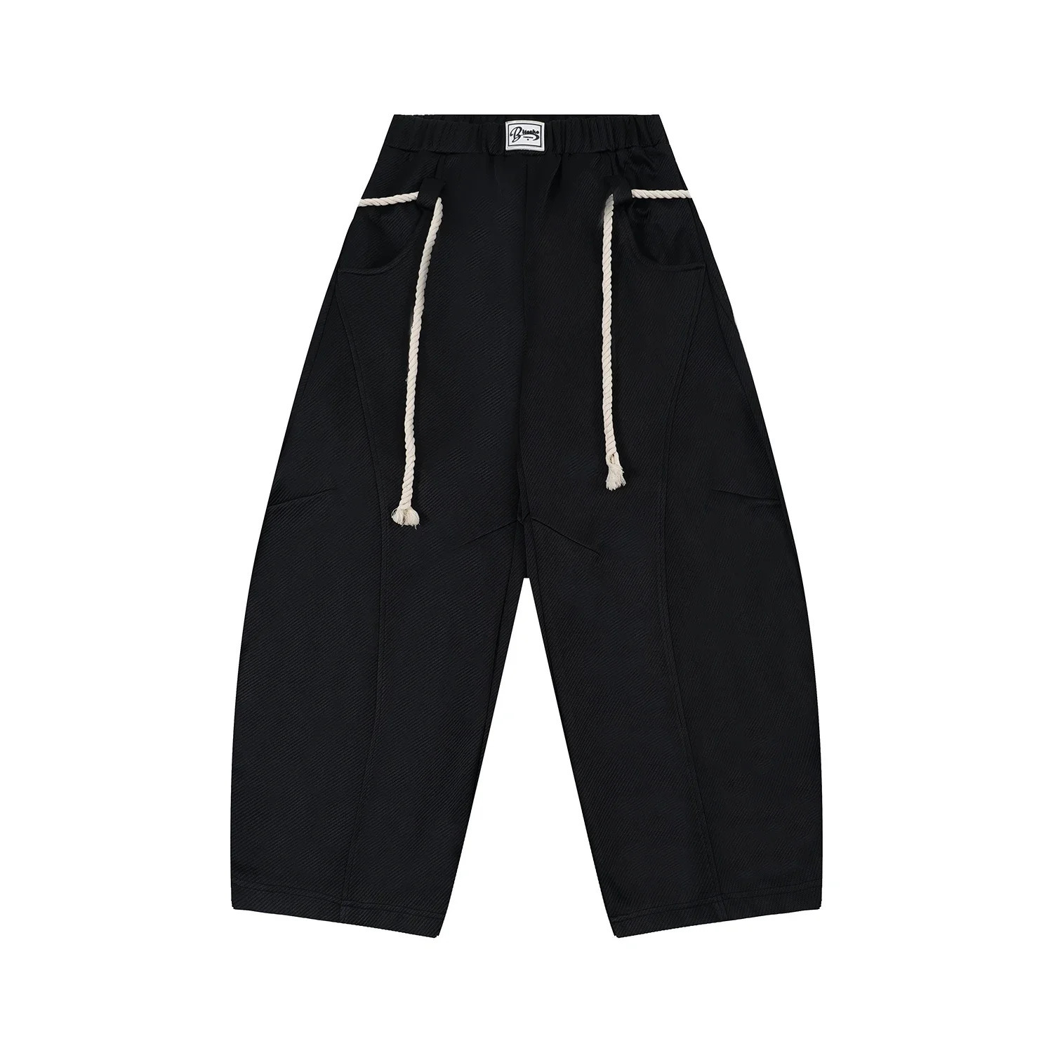 Baggy sports pants mens wide leg gray long drawstring casual jogging curled blade n lantern oversized 241212Z