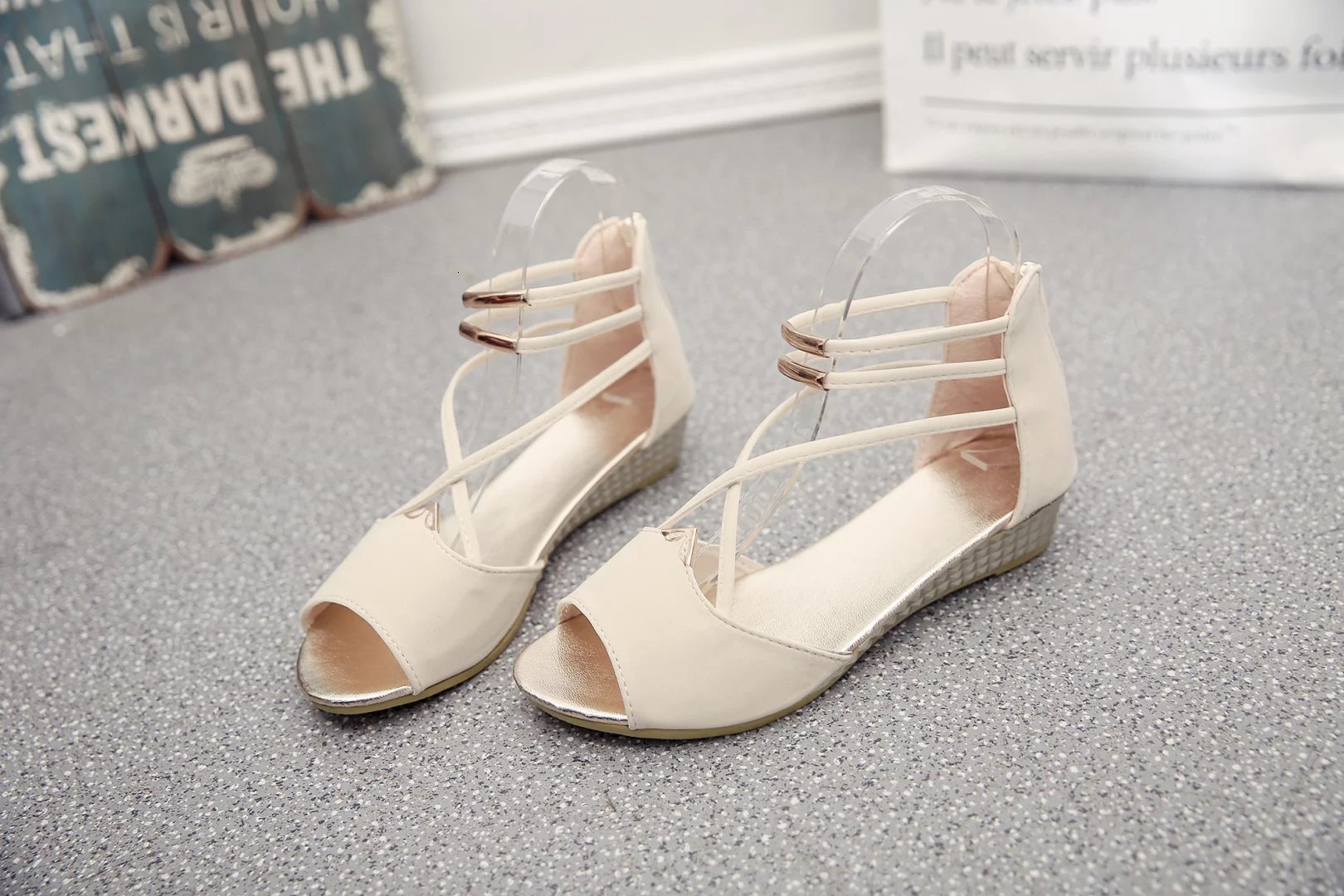 Summer New Ddmywed Fashion Strap Solid Color Round Head Simple Low Heel Sandals For Women Chinese Brand Shoes F Ddmysaturn