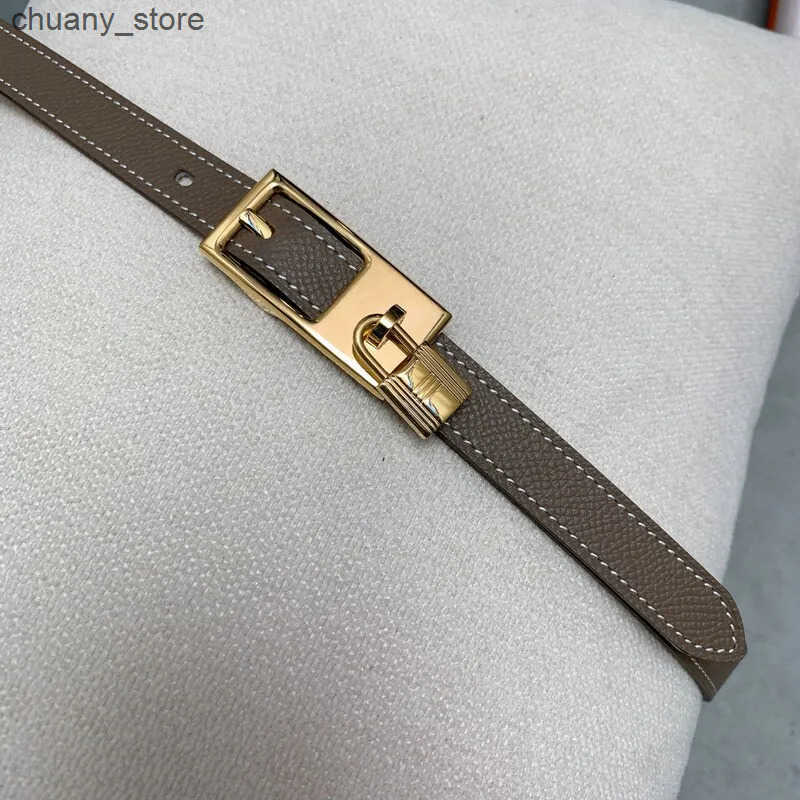 Belts Waist Decoration 1.3 Needle Buckle Strap Womens Fashion Leather Lock Strap Everything Correct Leather Exquisite Belt L240910