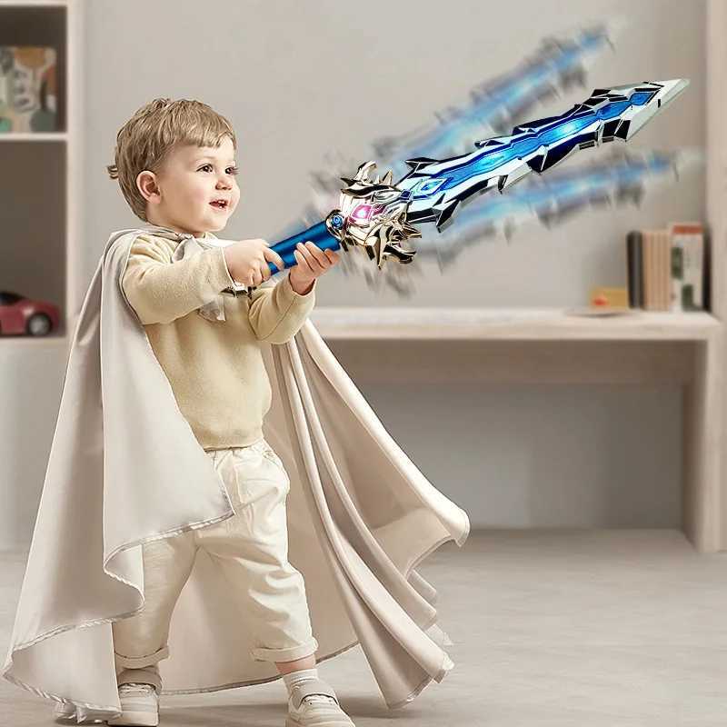 New induction lightsaber boy sword warrior spear god fork half stable toy stable night market light battle httstick X241217
