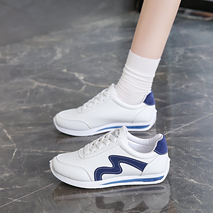 Women Sports Shoes Fashion Casual Style Designer Shoes Plus Size Color Blocked Lace-up Running Training Sneakers Triple Blue Pink Grey Free shipping