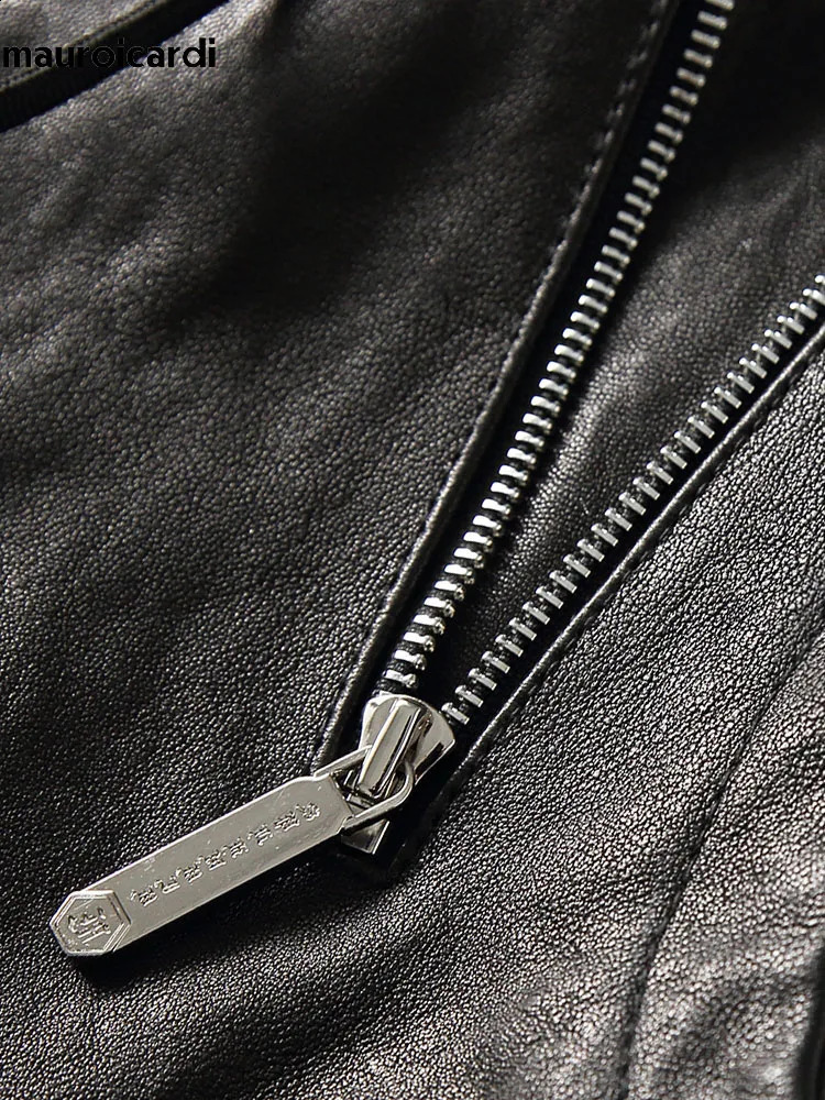 Mauroicardi Spring Autumn y Elegant Cool Black Pu Leather Vest for Men with Hood Zipper Sleeveless Jacket Clothing 241217