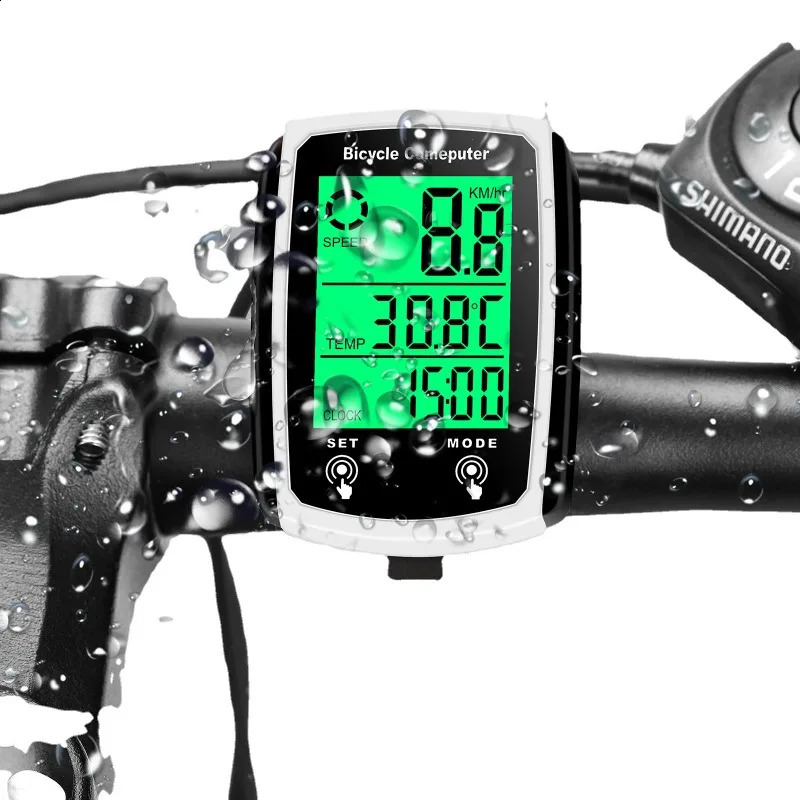 Bicycle Computer Bike Night Vision Stopwatch Wired Waterproof Speedometer Odometer Cycling Speed Counter Bicycle Accessories 241216