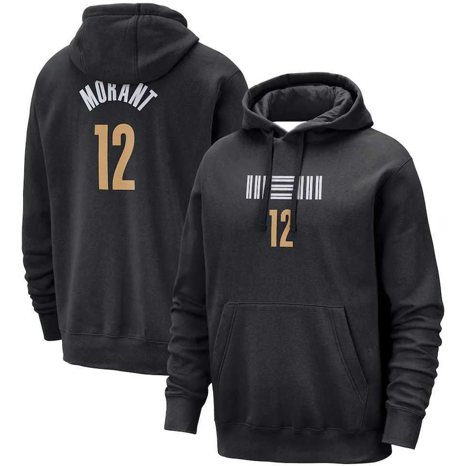 Men's Hoodies Sweatshirts Ja Morant Grizzly Culture Name and Digital Printing Retro Cotton Hoodie 12 Large Mens Hip Hop Jacket J2241214