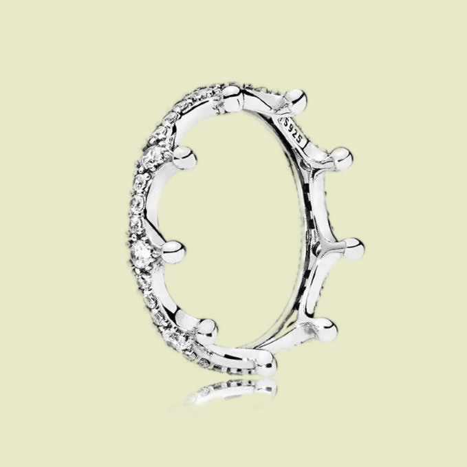 Moissanite for womens crown heart plated sier designer jewelry formal stacked fashion ring wedding engagement zl252