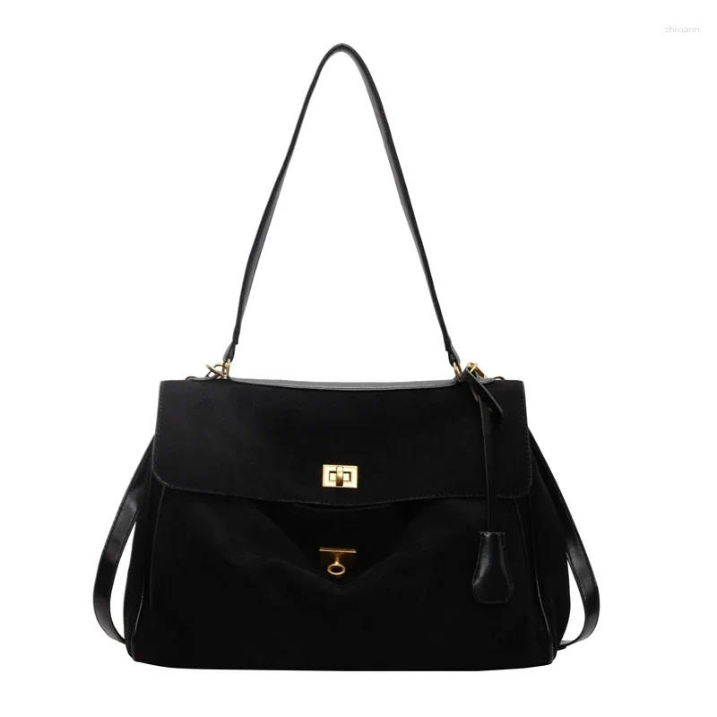 Free Shipping Shoulder Bags Autumn Winter Women Suede Leather Bag Handbag And Purses Chic Fashion Lady Trendy Satchel Designer Bag Luxury Bag Tote Bag