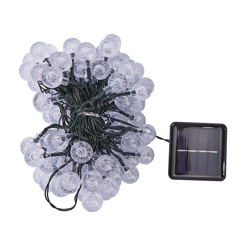 2.3cm Diameter Customizable Solar LED Bubble Ball Light Strings for Outdoor Gardens and Courtyards