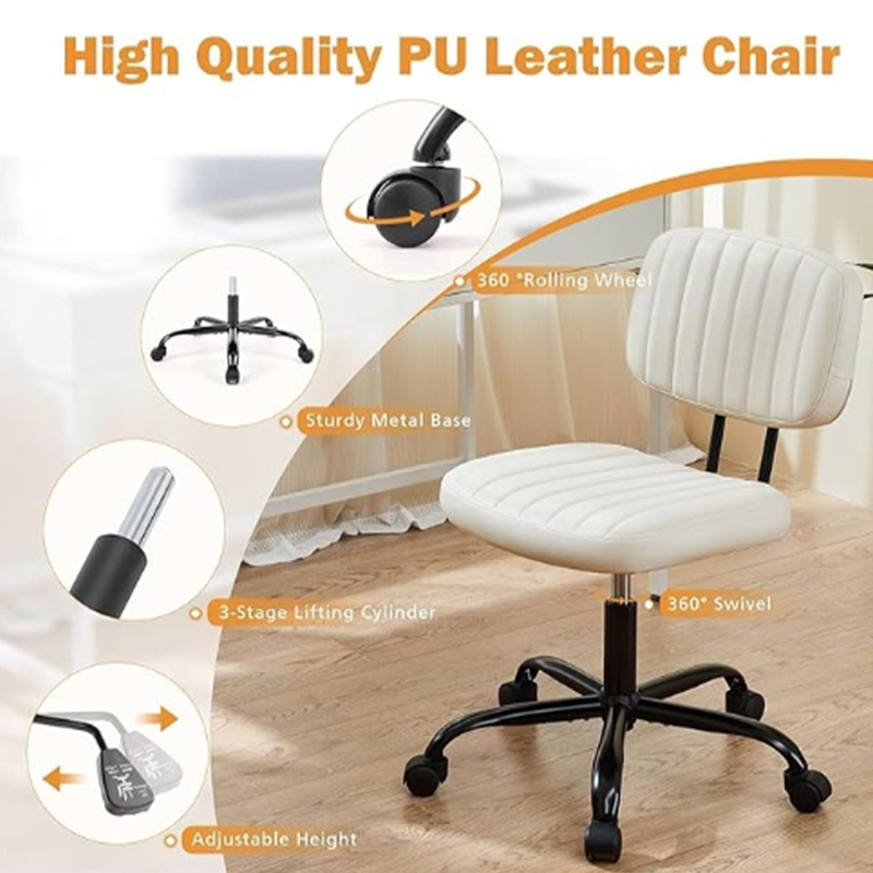 Ergonomic Office Chair with Adjustable Height & Backrest for Comfort