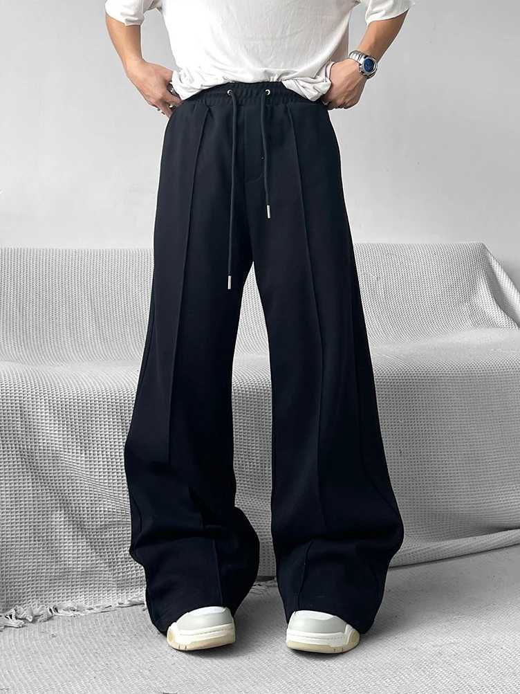 2025S Fashion Designer High Quality Y K Retro Wide Leg Sparkg For Sports Straight And Long Casual Mens Extra Large Heavy Track Pants Black Grey T