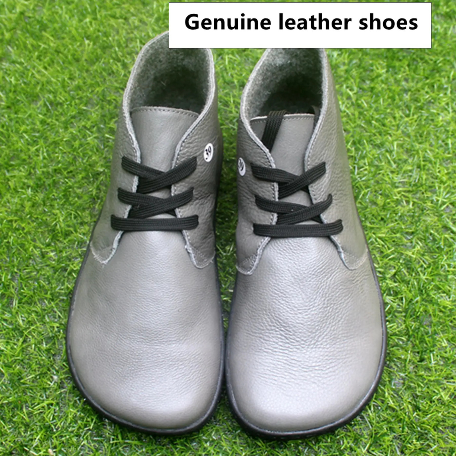 Womens zero drop wide shoe box barefoot leather boots with wool lining 241223
