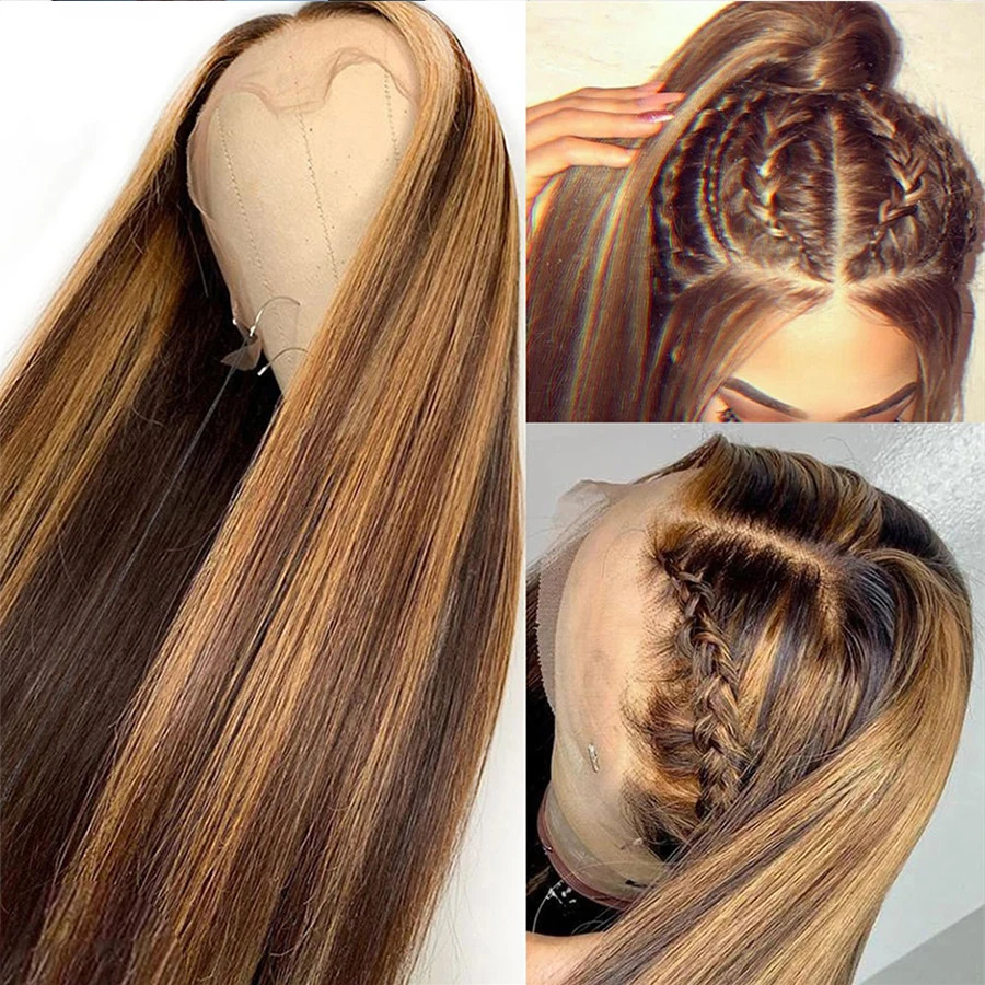 Straight Simualtion human hair lace front wigs Hd Lace Wig Human Hair Wigs For Black Women Pre Plucked Brazilian 32 30 Inch 13x4 Lace Frontal Wig