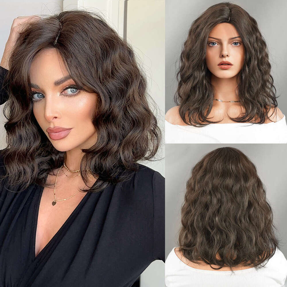 Wig For Women With Medium To Long Curly Short Wavy Split Hair, Anti-Aging Synthetic High-Temperature Silk Wig Cover Kq9 Kq9