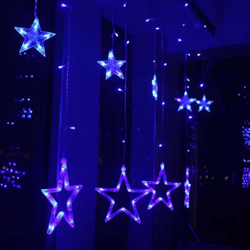 UL588 Compliant LED Outdoor Festival Lighting featuring Stylish Ice Bar Curtains & Stars