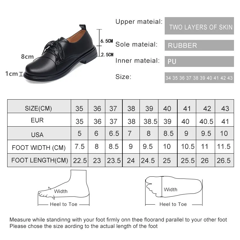 AIYUQI Women Shoes Genuine Leather Spring Thick Heel British Style Ladies' Shoes Round Toe Lace-up Work Shoes for Women