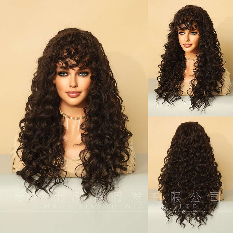 Latin American Women's Wig, Synthetic Fiber, High-Temperature Silk, Rose Net, Small Curly Hair, Long Hair Kq9 Kq9