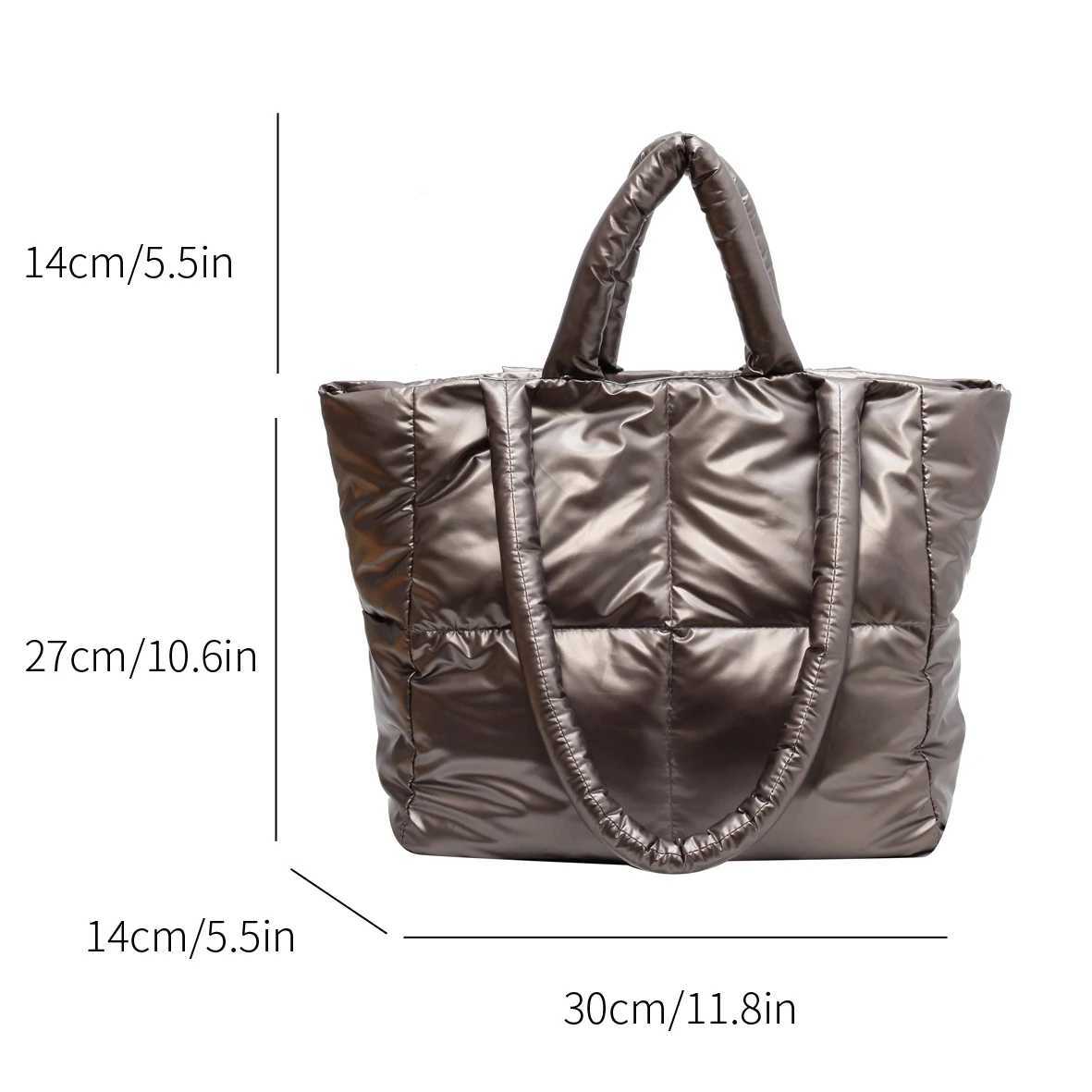 New Free Delivery Large Shopper Fi Quilted Wen Designer Space Padded Cott Shoder Handbag Puff Tote Bag Z241216 Designer Bag Luxury Bag Tote Bag