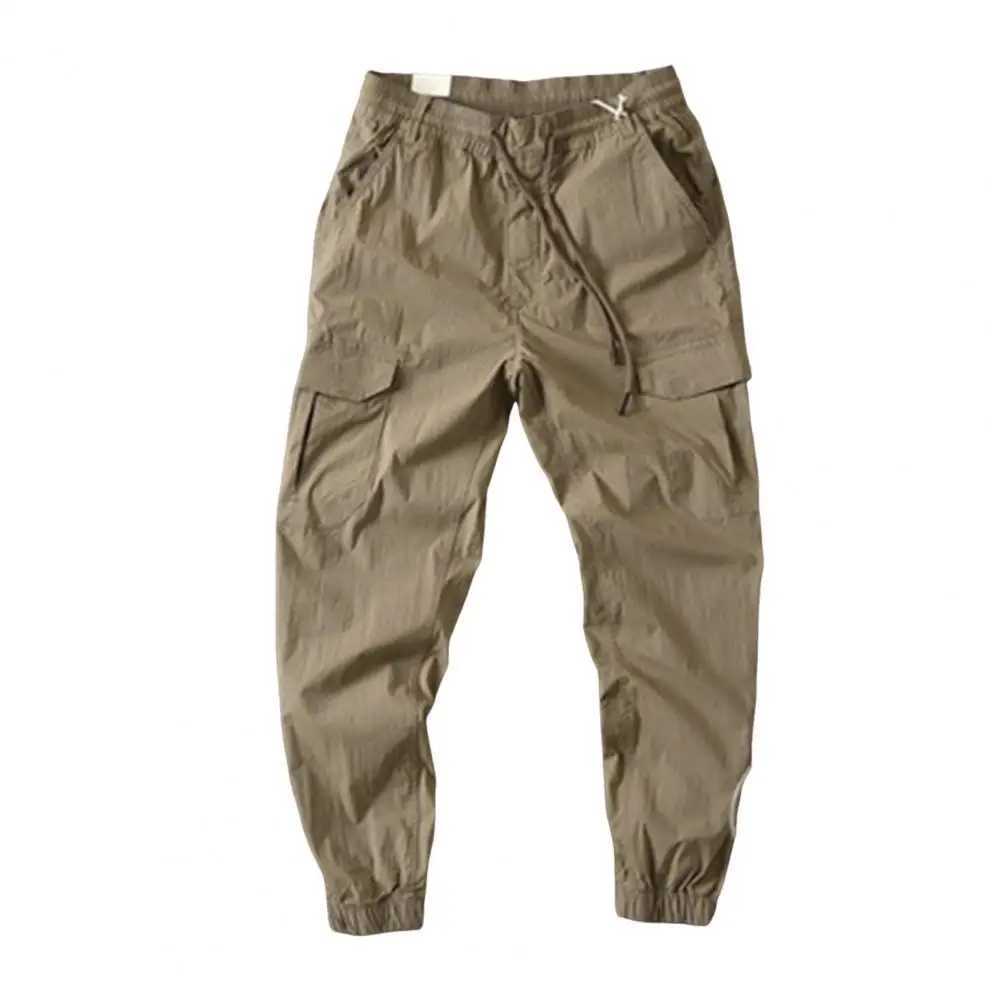 2025S Fashion Designer High Quality Slim Fit Trousers Men Pants Solid Color Mens Gym Training Jogging Sweatpants with Elastic Waist Side Pockets Thin 